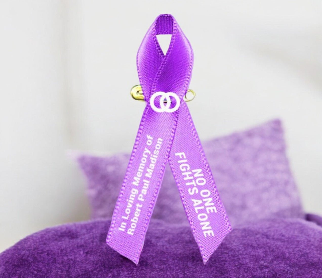 Testicular Cancer Ribbon (Orchid Purple) - Pack of 10 - The Funeral Program Site