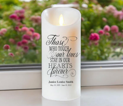 Those Lives Dancing Wick LED Memorial Candle