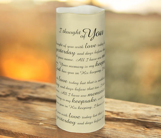 Thoughts of You Personalized LED Memorial Candle