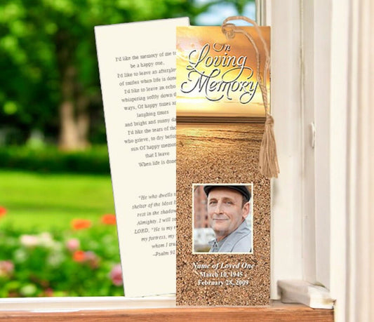 Timeless Memorial Bookmark Template - The Funeral Program Site