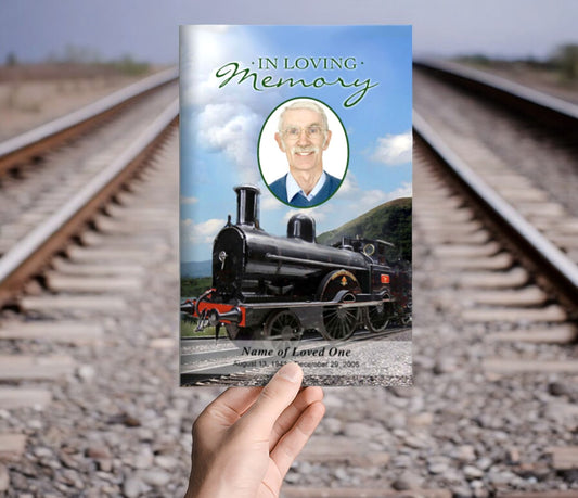 Train Funeral Program Template