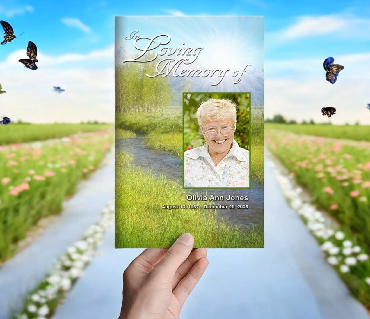 Tranquil Funeral Program Template - The Funeral Program Site