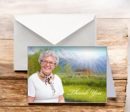 Tranquil Funeral Thank You Card Design & Print (Pack of 50) - The Funeral Program Site