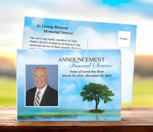 Treasure Funeral Announcement Template