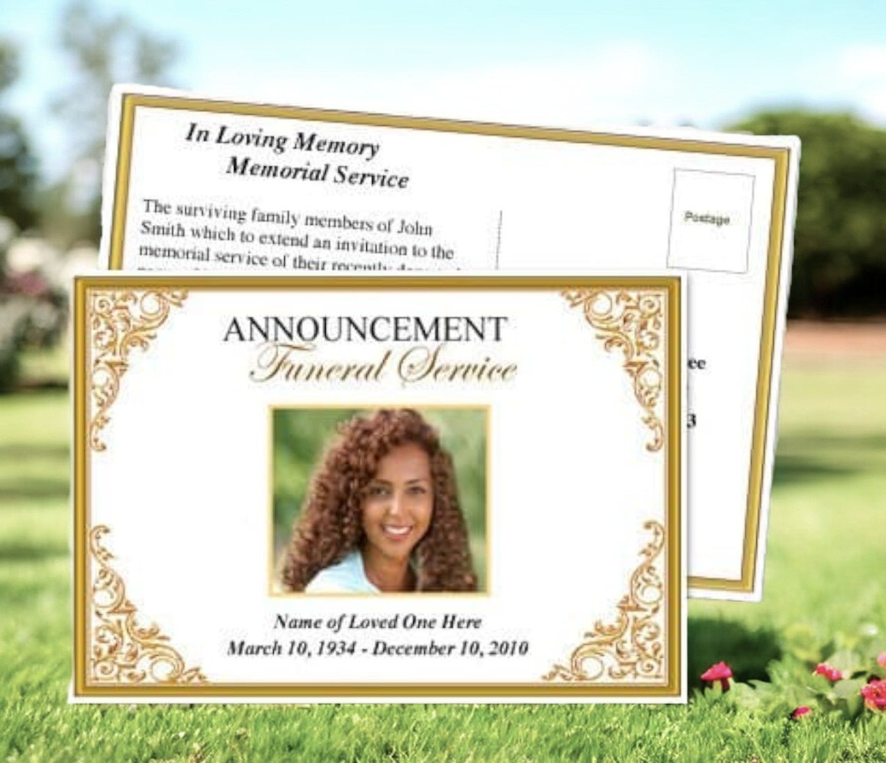 Tribute Funeral Announcement Template - The Funeral Program Site