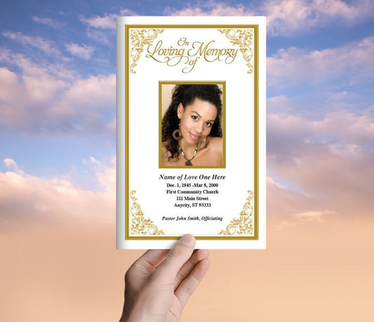 Tribute Funeral Program Template - The Funeral Program Site