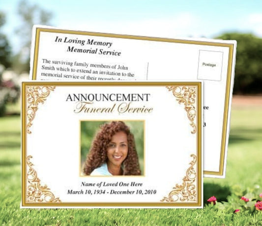 Tribute Funeral Announcement Template