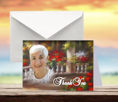 Tuscany Funeral Thank You Card Design & Print (Pack of 50) - The Funeral Program Site