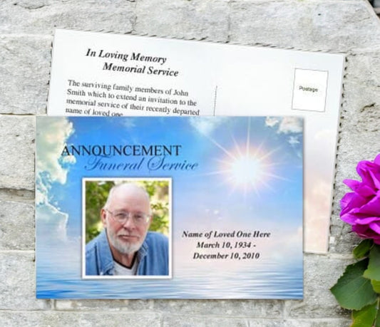 Starlight Funeral Announcement Template