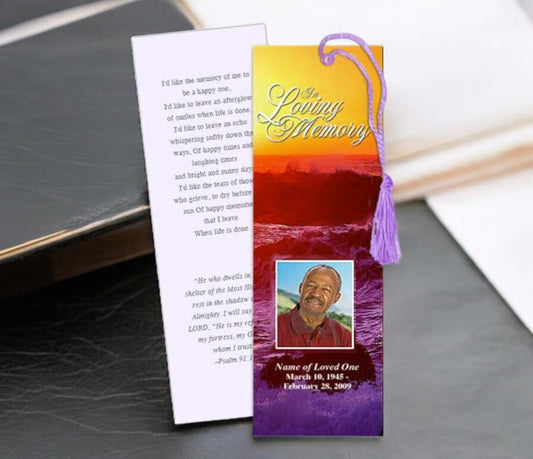 Twilight Memorial Bookmark Template - The Funeral Program Site