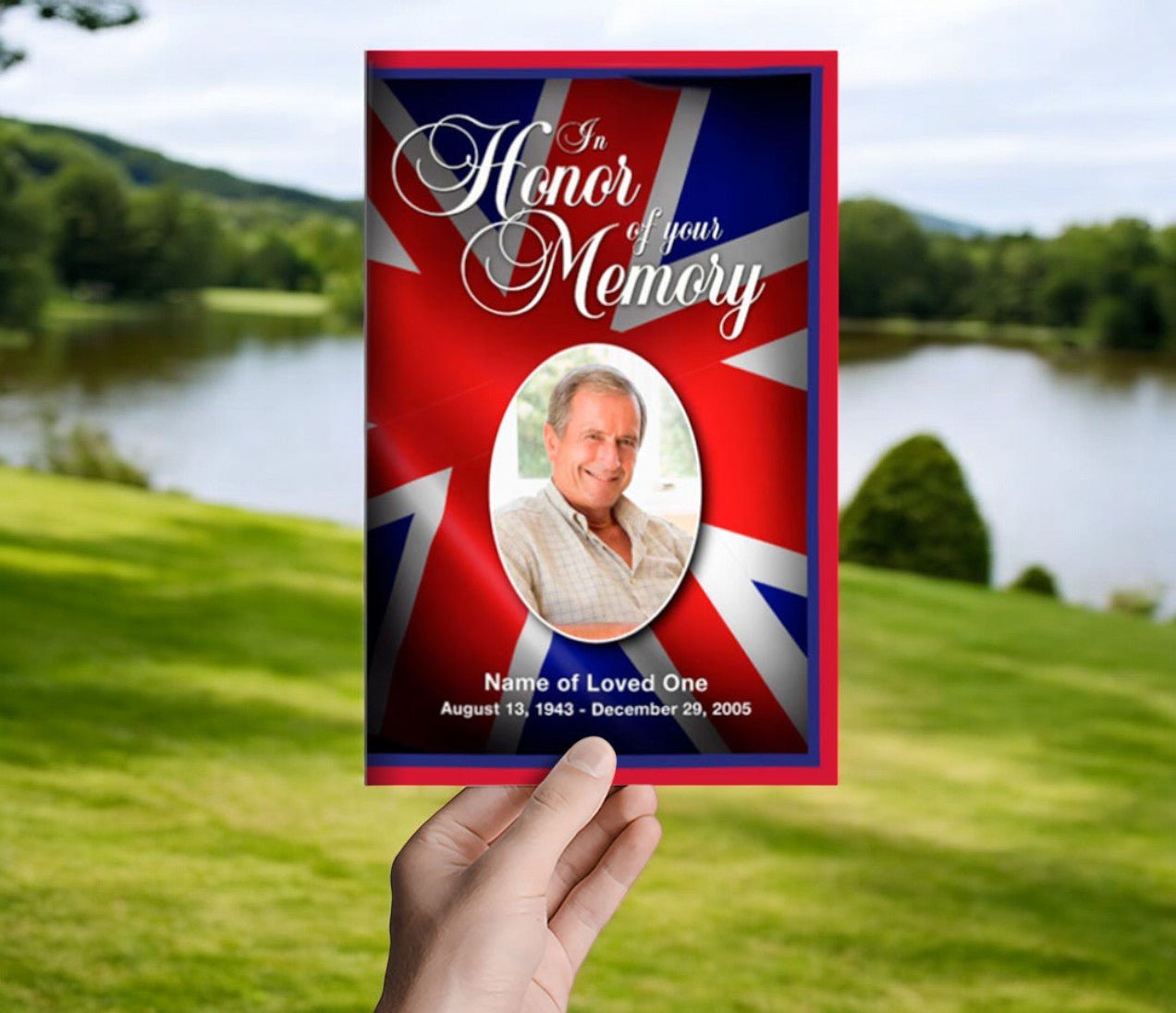 UK Flag Funeral Program Template - The Funeral Program Site