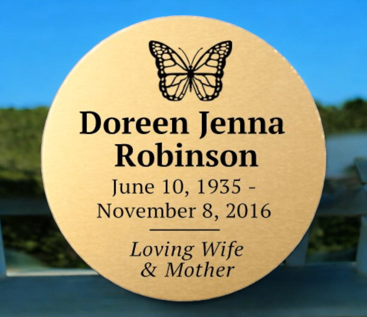 Personalized 2 Inch Circle Flexible Urn Plate - The Funeral Program Site