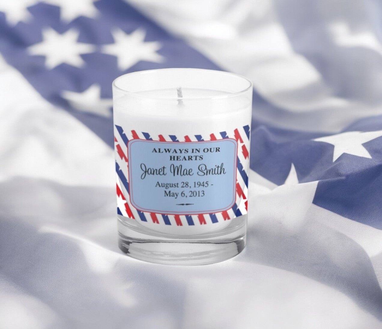 Veteran Personalized Votive Memorial Candle - The Funeral Program Site