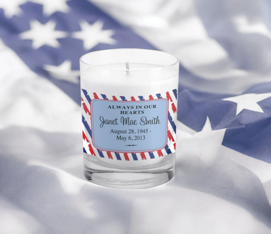 Veteran Personalized Votive Memorial Candle