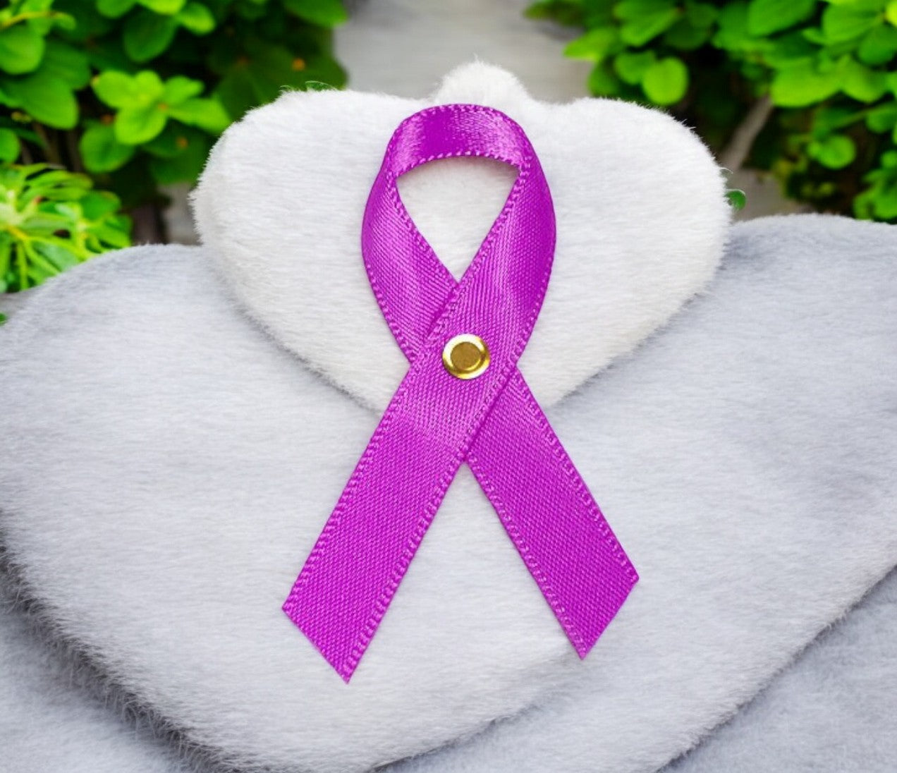 Violet Cancer Ribbon, Awareness Ribbons (No Personalization) - 10 Pack