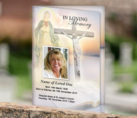 Vision A4 Funeral Order of Service Template - The Funeral Program Site