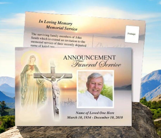 Vision Funeral Announcement Template - The Funeral Program Site