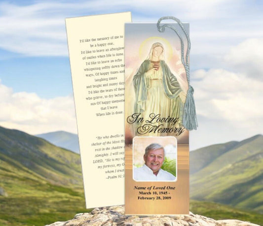 Vision Memorial Bookmark Template - The Funeral Program Site