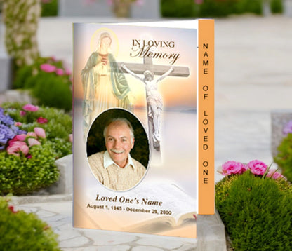 Vision 4-Sided Graduated Funeral Program Template