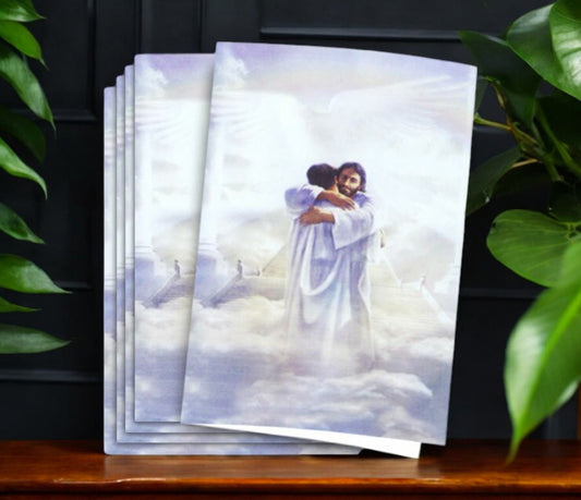 Warm Embrace Funeral Program Paper (Pack of 25)