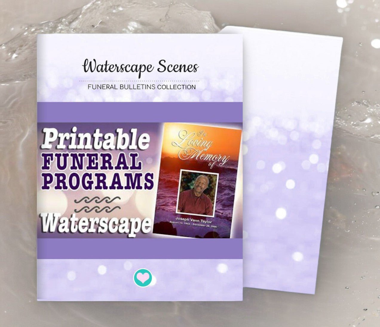 Waterscape Printable Funeral Program Catalog - The Funeral Program Site