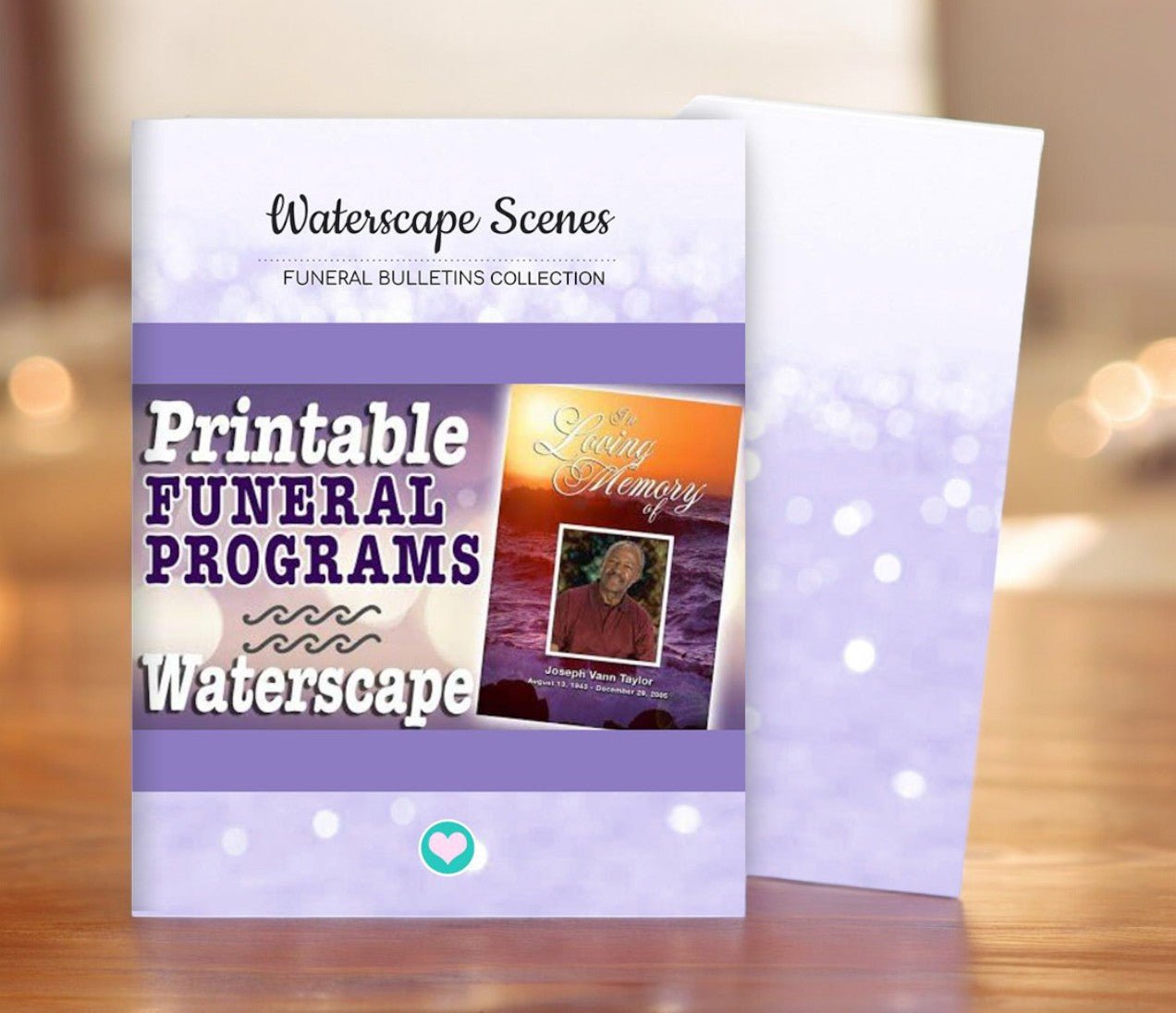 Waterscape Printable Funeral Program Catalog - The Funeral Program Site