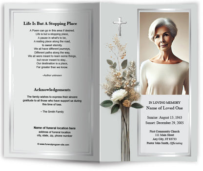 Sleek Funeral Program Template