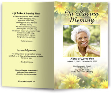 Dove of Peace Funeral Program Template – The Funeral Program Site