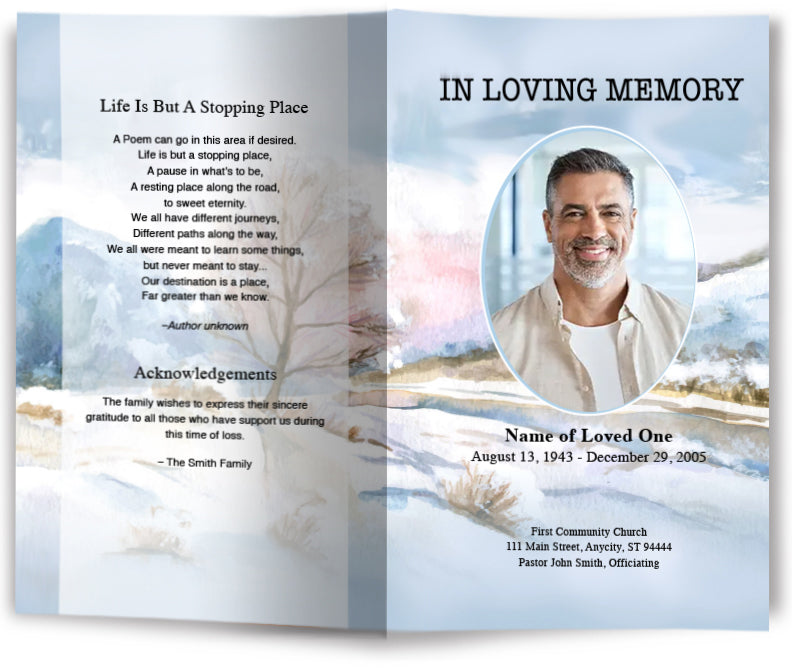 Wonderland Funeral Program Template (Easy Online Editor) – The Funeral ...