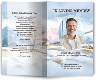 Lone Tree Funeral Program Template – The Funeral Program Site