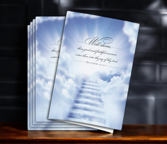 Well Done Funeral Program Paper (Pack of 25) - The Funeral Program Site