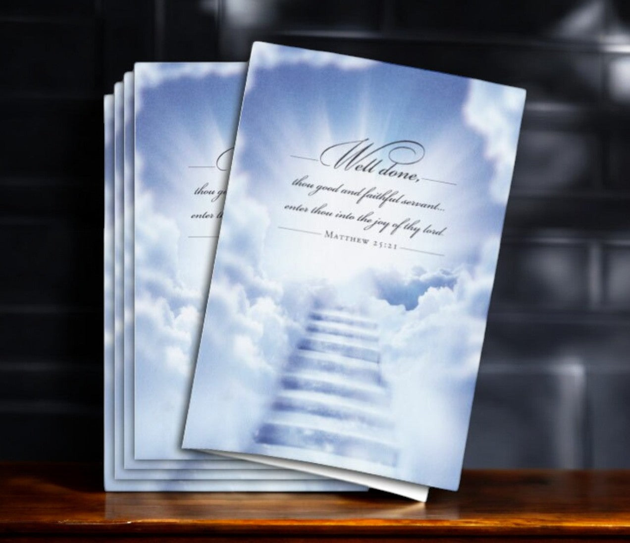 Well Done Funeral Program Paper (Pack of 25)