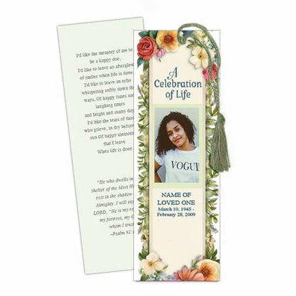 Whimsy Memorial Bookmark Template - The Funeral Program Site