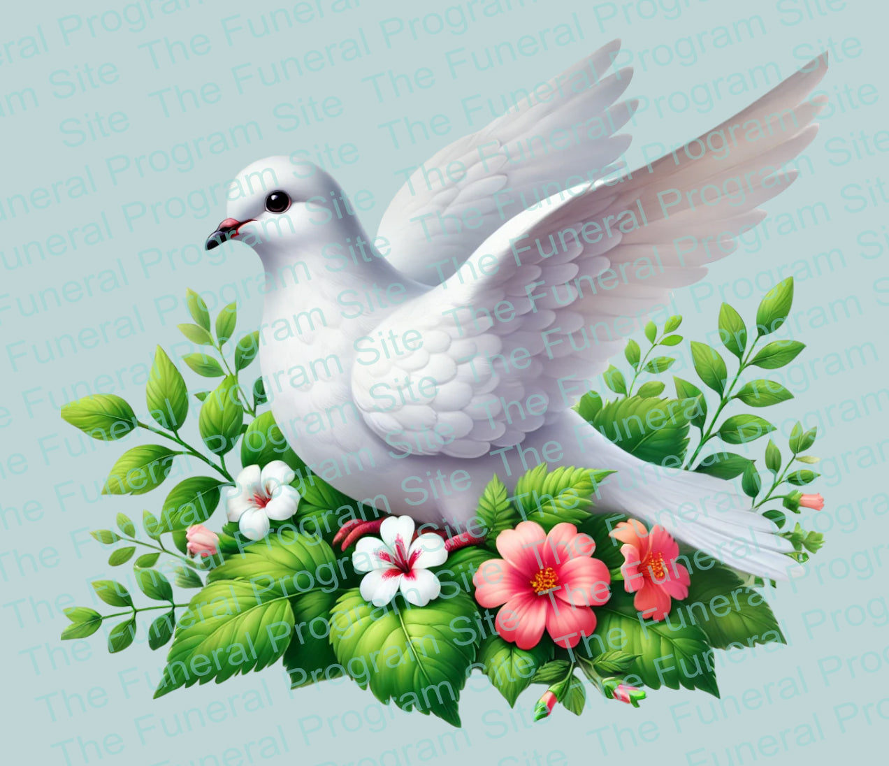 White Dove Funeral Clip Art