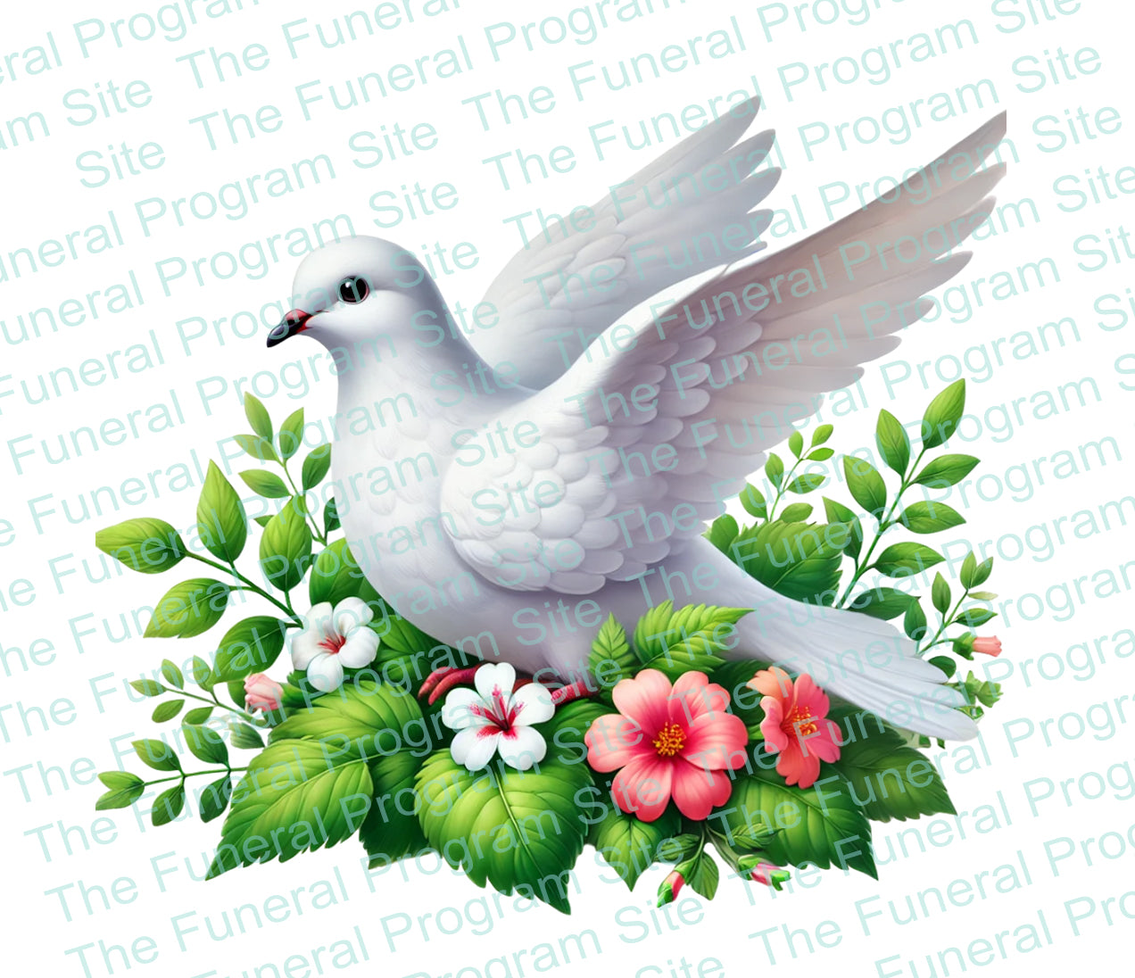 White Dove Funeral Clip Art