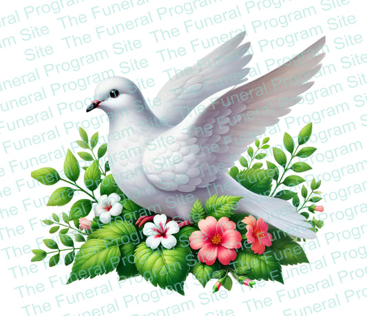 White Dove Funeral Clip Art