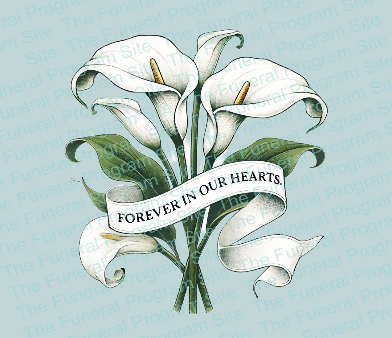 White Lilies Funeral Clip Art - The Funeral Program Site