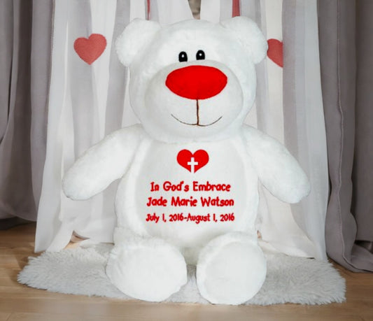 Whitey Teddy Bear Memorial Stuffed Animal-Urn