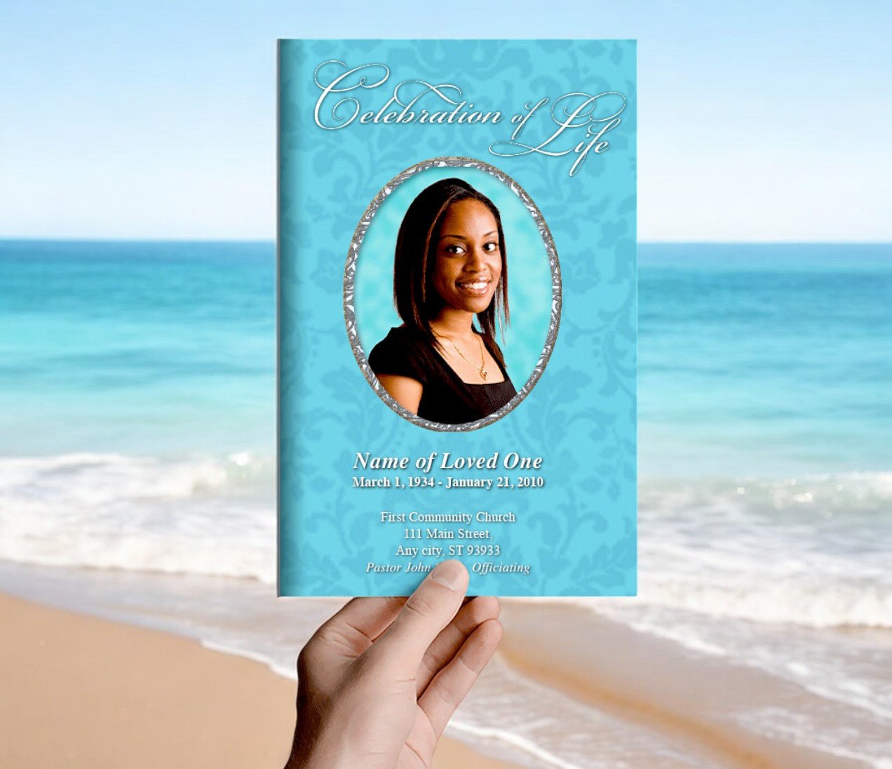 Whitney Funeral Program Template - The Funeral Program Site