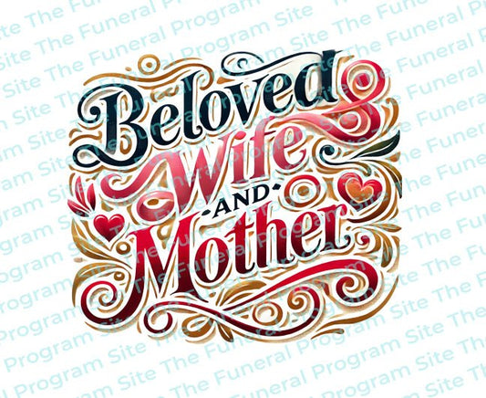 Wife and Mother Funeral Program Title - The Funeral Program Site