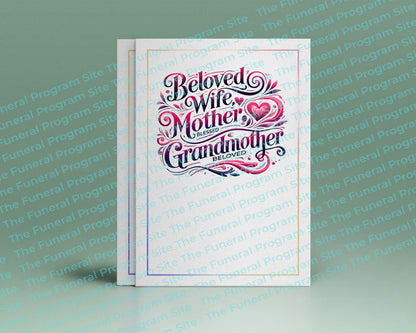 Wife Mother Grandmother Funeral Program Title