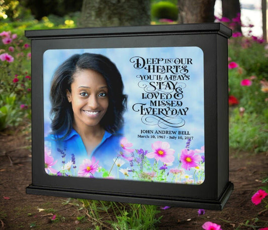 Wildflowers Photo Light Box Memorial - The Funeral Program Site