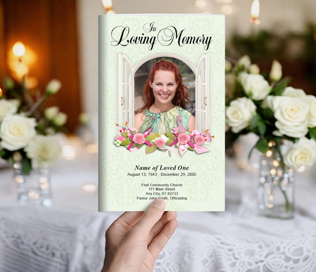 Window Funeral Program Template - The Funeral Program Site