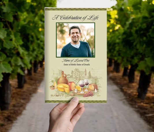 Winery Funeral Program Template (Easy Online Editor)