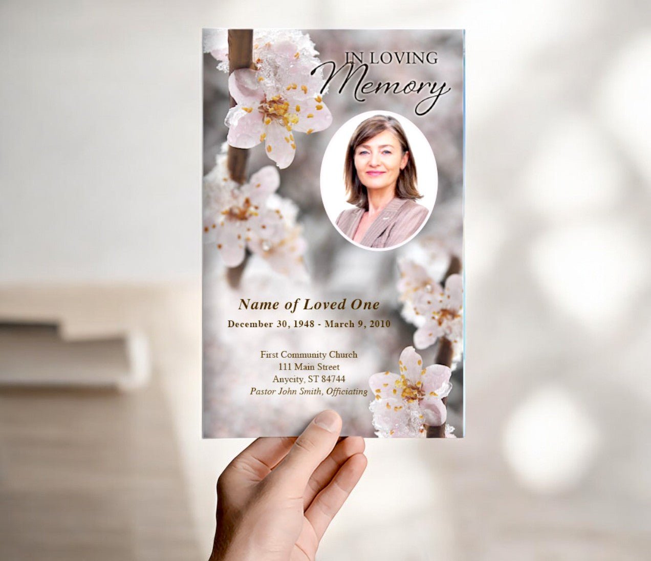 Winter Funeral Program Template - The Funeral Program Site