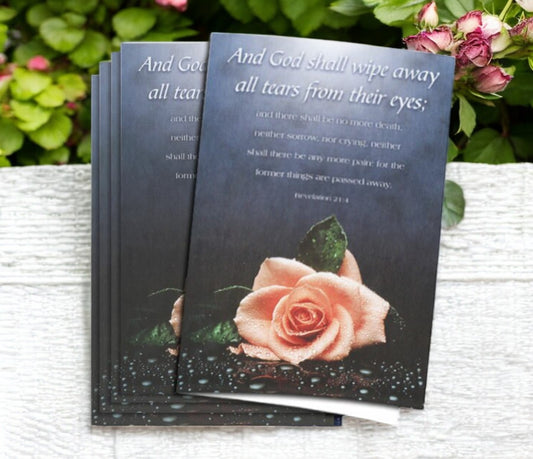 Wipe Away Tears Funeral Program Paper (Pack of 25)