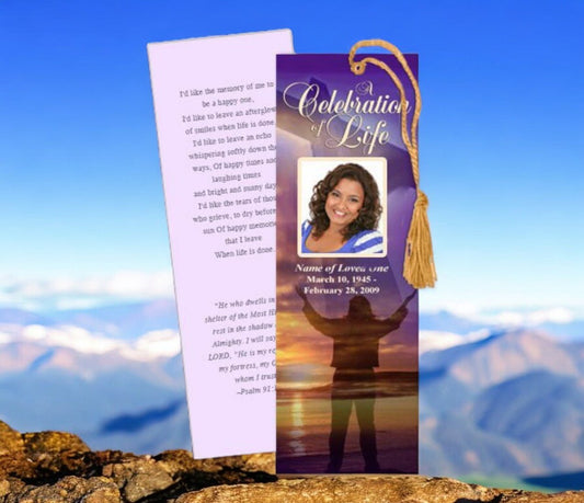 Worship Memorial Bookmark Template - The Funeral Program Site