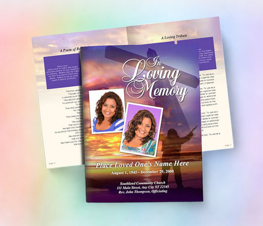 Worship Funeral Booklet Template