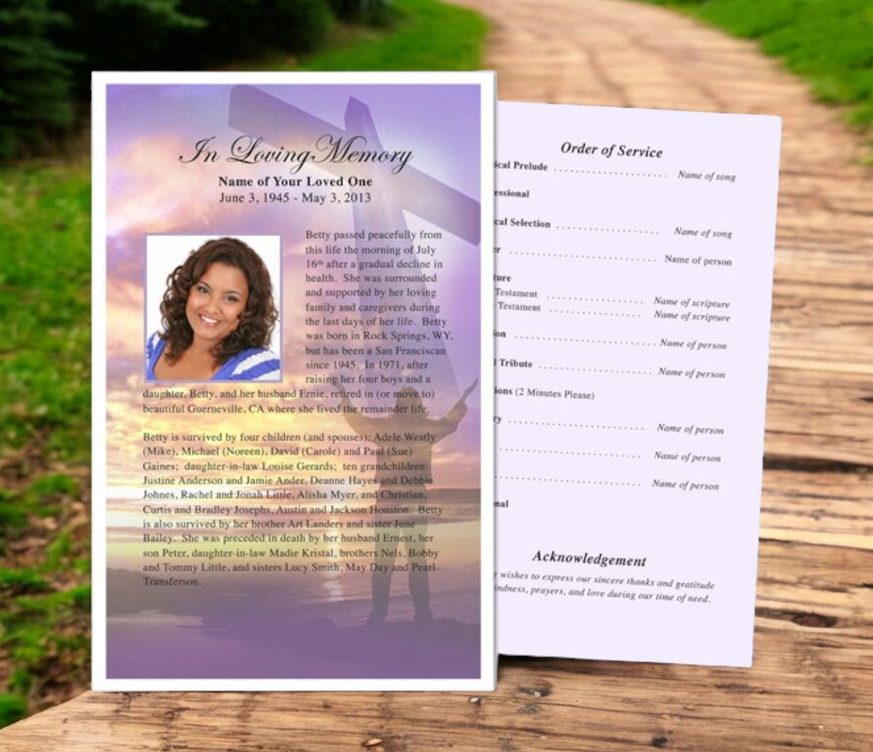 Worship Funeral Flyer Template