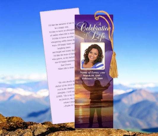 Worship Memorial Bookmark Template